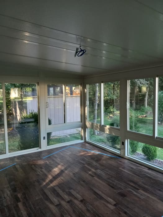 roof-top awning overlooking other city homes