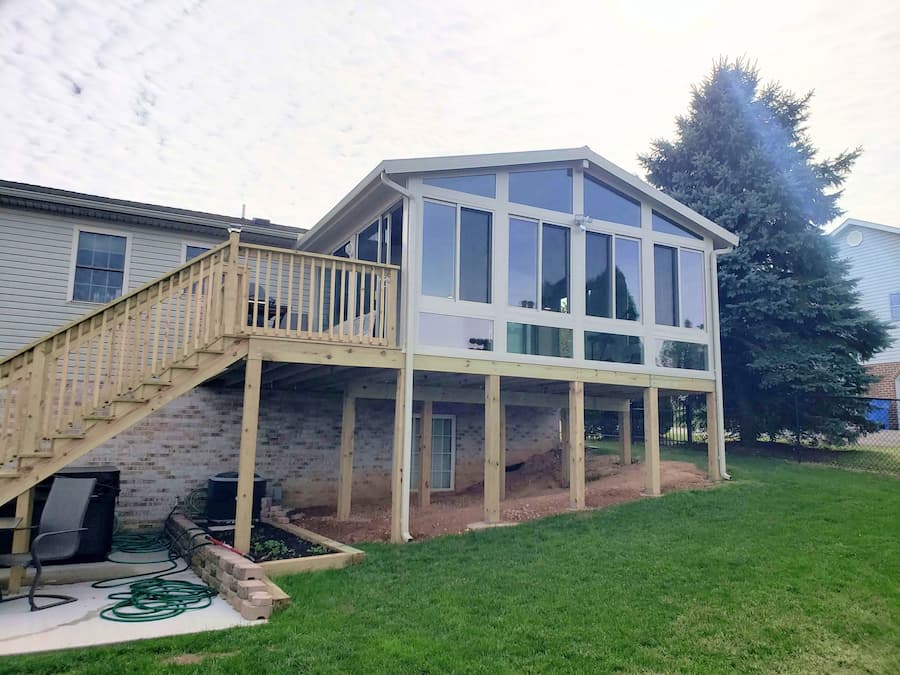 Second story sunroom in columbus